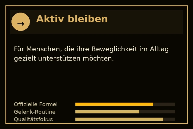 Aktive Beweglichkeit draußen als Ziel der Active Move Gelenkunterstützung